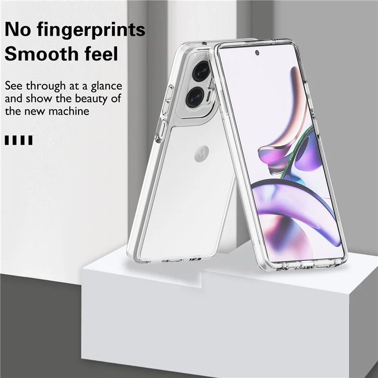 For Motorola Moto G Stylus 5G (2024) Case TPU+PC Transparent Phone Cover - Transparent White