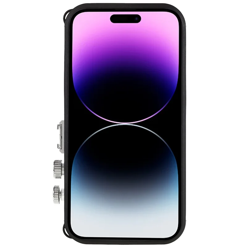 For iPhone 15 Pro Max Case with Lanyard Leather+TPU+PC Phone Cover Camera Design - White