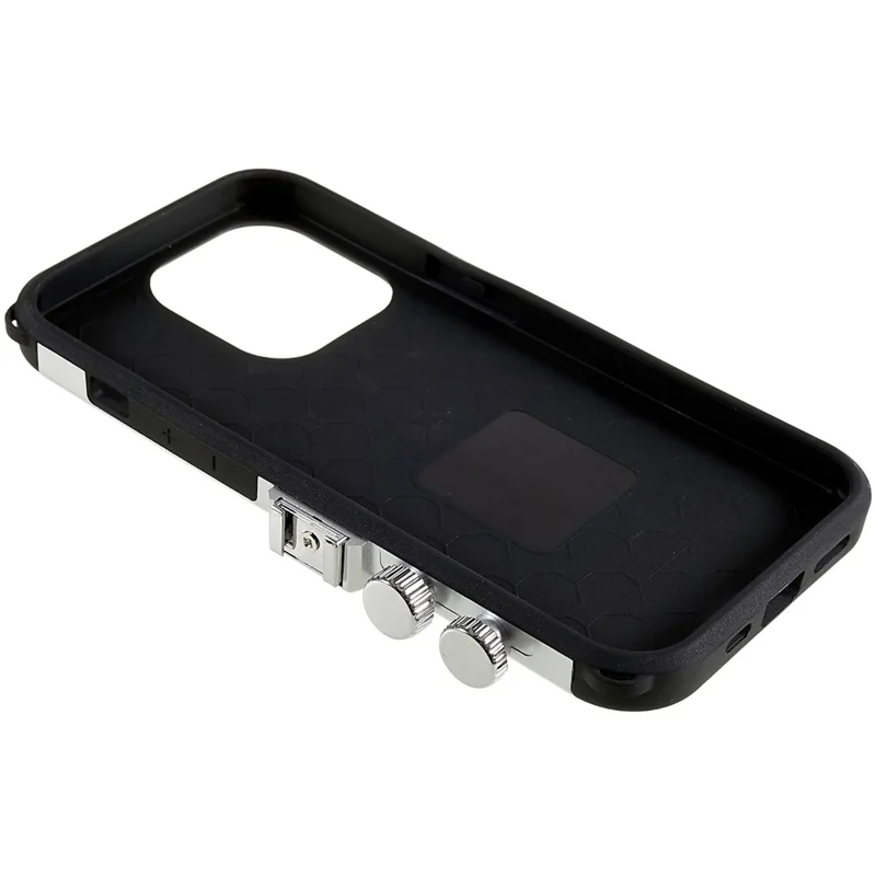 For iPhone 15 Pro Max Case with Lanyard Leather+TPU+PC Phone Cover Camera Design - White