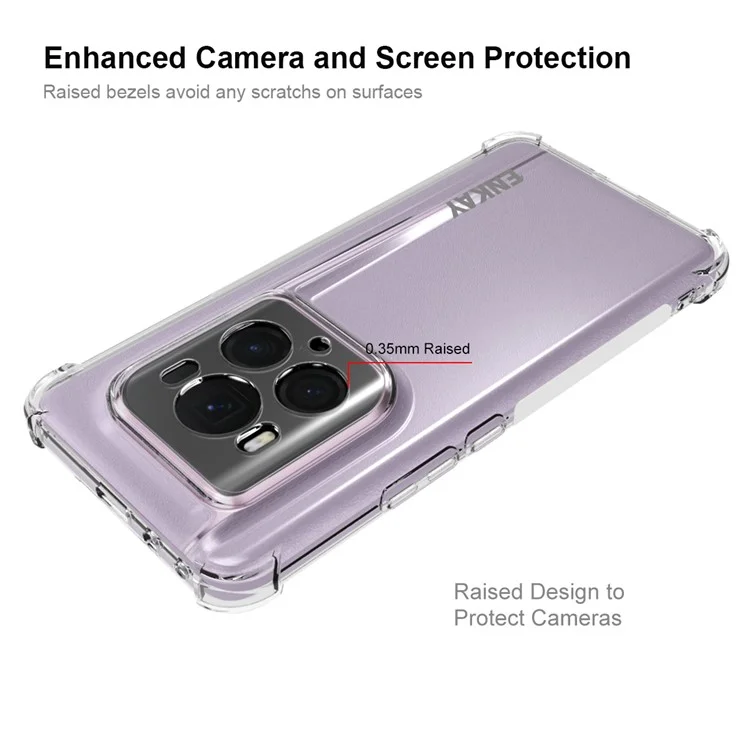 ENKAY HAT PRINCE Para Honor Magic6 Ultimate 5G Funda Transparente Esquinas Gruesas Funda de Teléfono Suave de TPU