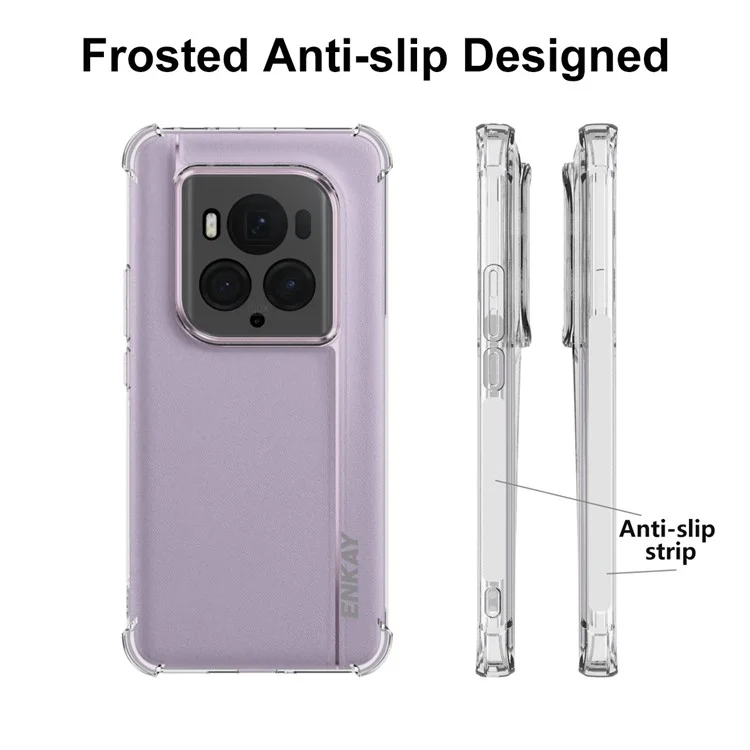 ENKAY HAT PRINCE Para Honor Magic6 Ultimate 5G Funda Transparente Esquinas Gruesas Funda de Teléfono Suave de TPU