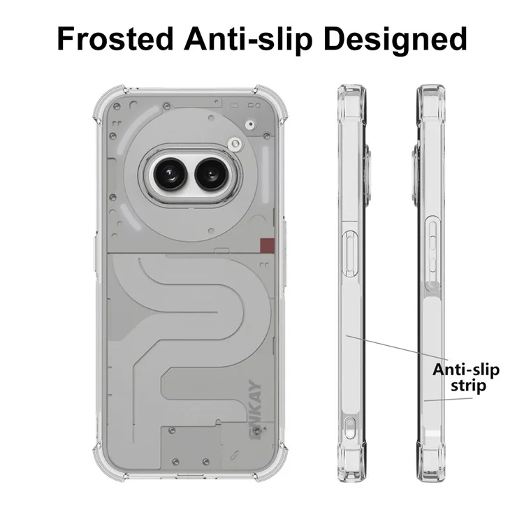 ENKAY HAT PRINCE Pour Nothing Phone (2a) Plus / Phone (2a) Cas Quatre Coins Renforcés Clair Couverture de Téléphone TPU