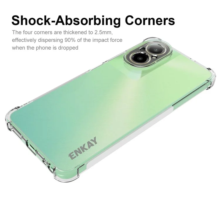 ENKAY HAT PRINCE Für Realme C67 4G Klar Case Verstärkte Ecken TPU Mobiltelefon-Abdeckung