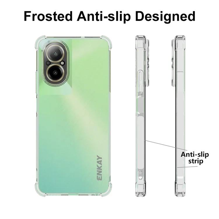 ENKAY HAT PRINCE Für Realme C67 4G Klar Case Verstärkte Ecken TPU Mobiltelefon-Abdeckung