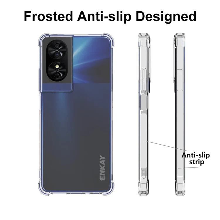 ENKAY HAT PRINCE pour TCL 50 SE Étui transparent avec angles renforcés Anti-chute TPU Coque de téléphone