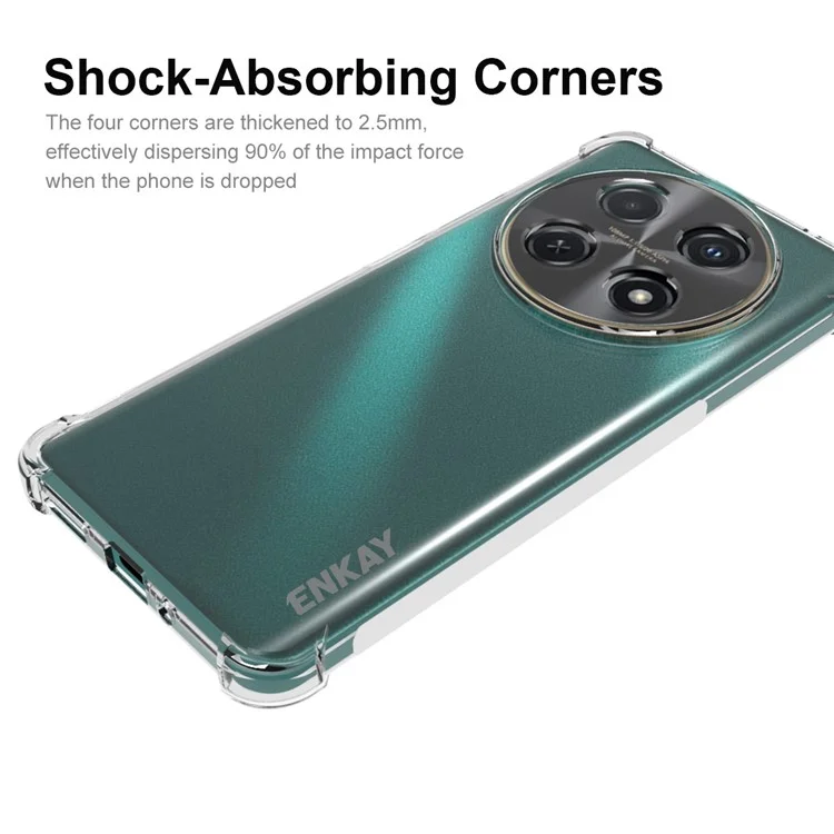 ENKAY HAT PRÍNCIPE Para Huawei nova 12i 4G Capa TPU Cantos Reforçados Capa de Telefone Transparente HD