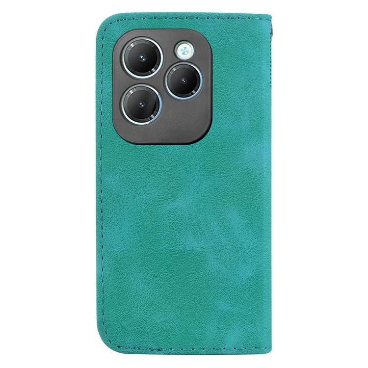 For Infinix Hot 40 / Hot 40 Pro Case 7-Shape PU Leather Wallet Phone Cover - Green