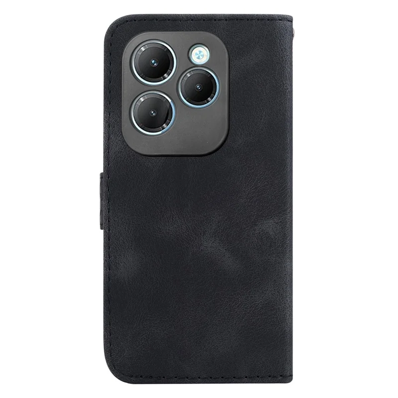 For Infinix Hot 40 / Hot 40 Pro Case 7-Shape PU Leather Wallet Phone Cover - Black