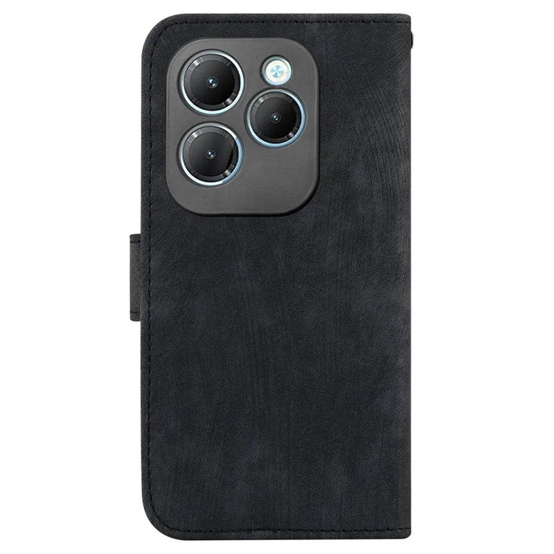 For Infinix Hot 40 / 40 Pro Case Cute Tiger Pattern Leather Wallet Phone Cover - Black