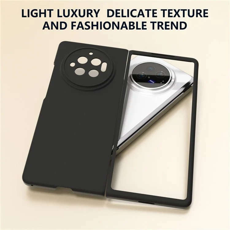 For vivo X Fold3 Case Skin-Touch Hard PC Protective Phone Cover - Black