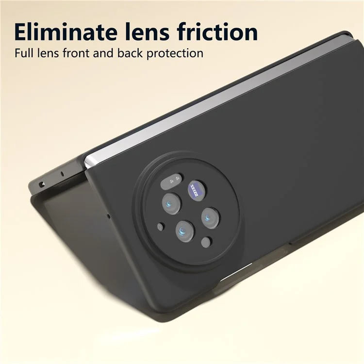 For vivo X Fold3 Case Skin-Touch Hard PC Protective Phone Cover - Black