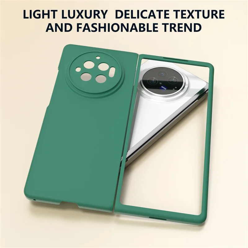 Para o Caso vivo X Fold3 Skin-Touch Hard PC Protective Phone Cover - Verde Escuro