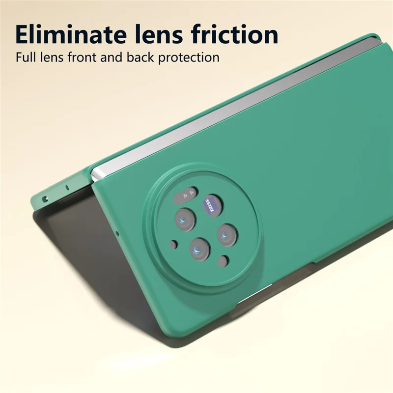 Para o Caso vivo X Fold3 Skin-Touch Hard PC Protective Phone Cover - Verde Escuro
