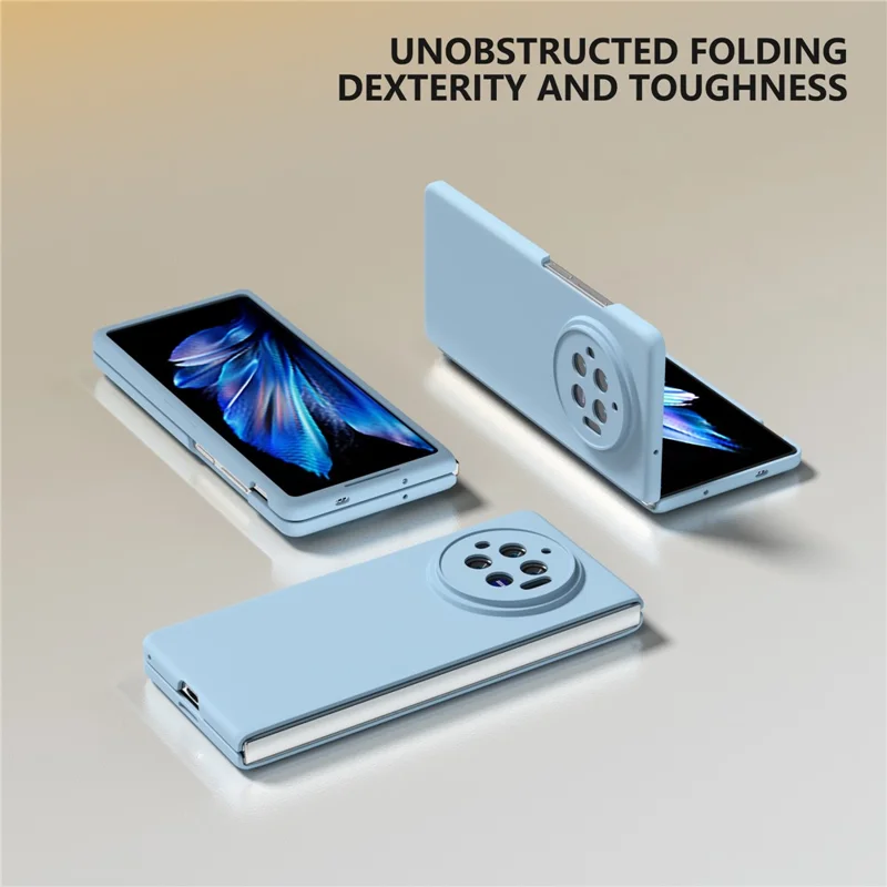 Para o vivo X Fold3 Capa Skin-Touch PC Duro Capa Protetora de Telefone - Azul Bebê