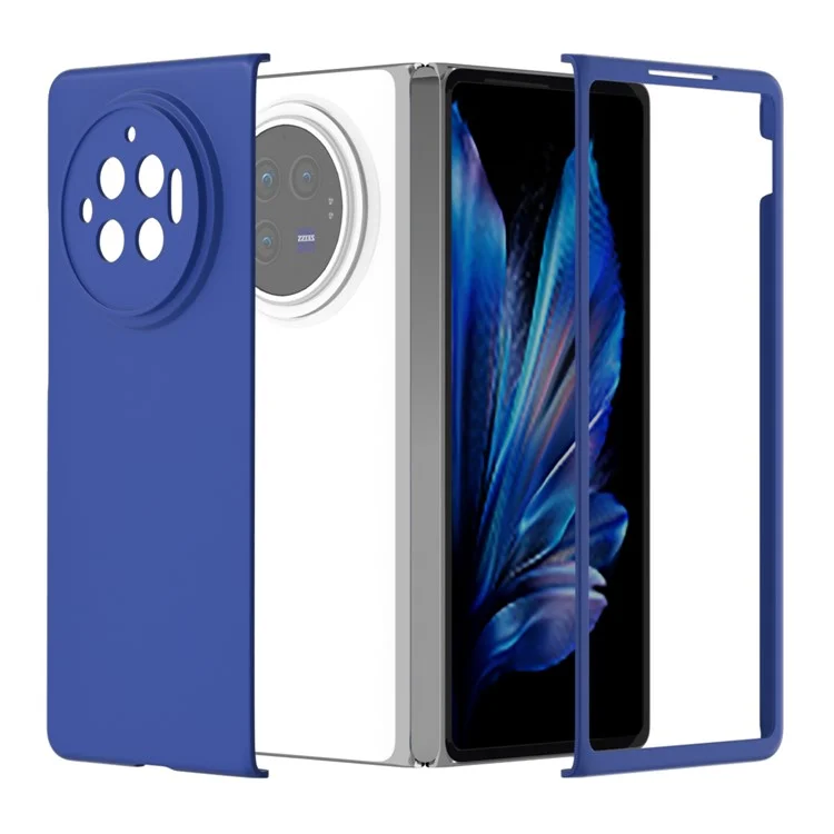 Per vivo X Fold3 Case Skin-Touch Hard PC Protective Phone Cover - Blu Scuro