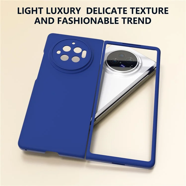 Per vivo X Fold3 Case Skin-Touch Hard PC Protective Phone Cover - Blu Scuro