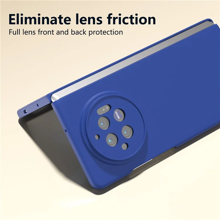 Per vivo X Fold3 Case Skin-Touch Hard PC Protective Phone Cover - Blu Scuro