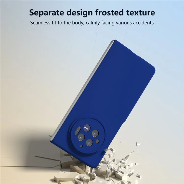 Per vivo X Fold3 Case Skin-Touch Hard PC Protective Phone Cover - Blu Scuro