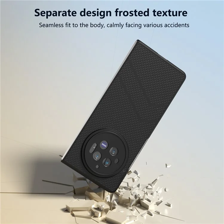 Pour vivo X Fold3 Étui Matte Hard PC Protective Phone Cover - Noir