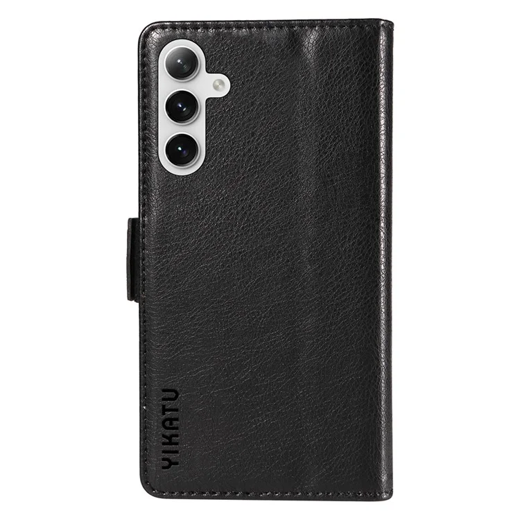 YIKATU YK-007 para Samsung Galaxy S25+ / S24+ Funda magnética de piel sintética + TPU a prueba de arañazos - Negro
