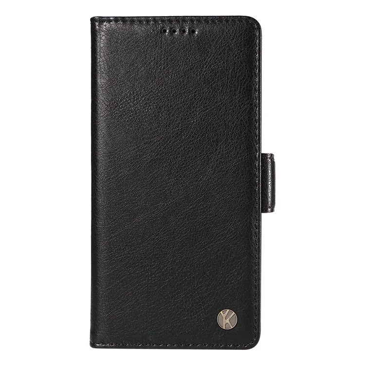 YIKATU YK-007 For Samsung Galaxy S23+ Wallet Case Litchi Texture Leather Flip Phone Cover - Black