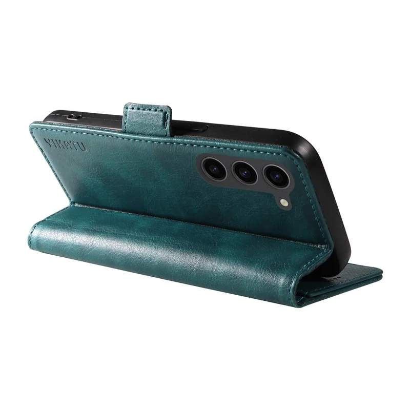 YIKATU YK-007 For Samsung Galaxy S23+ Wallet Case Litchi Texture Leather Flip Phone Cover - Blue