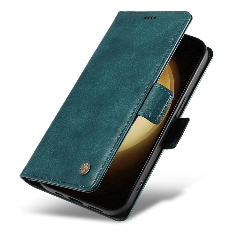 YIKATU YK-007 For Samsung Galaxy S23+ Wallet Case Litchi Texture Leather Flip Phone Cover - Blue
