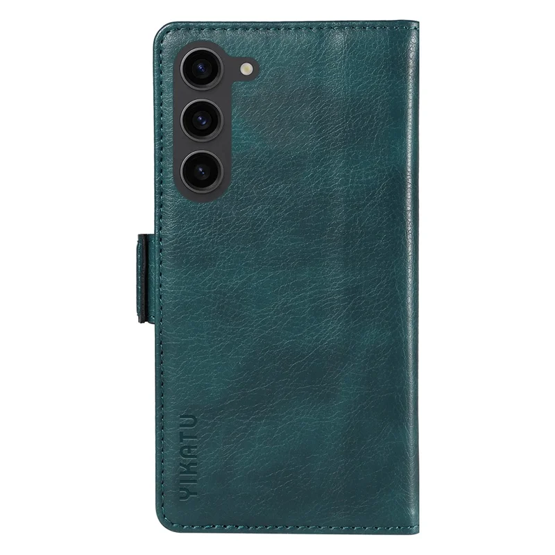YIKATU YK-007 For Samsung Galaxy S23+ Wallet Case Litchi Texture Leather Flip Phone Cover - Blue