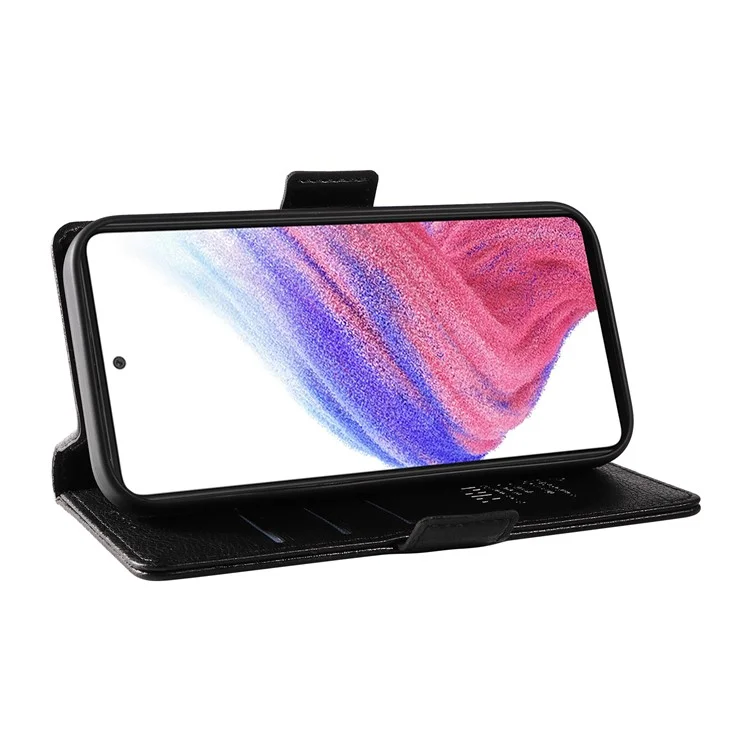 YIKATU YK-007 For Samsung Galaxy A53 5G Magnetic Case Shockproof Leather+TPU Cover with Card Holder - Black