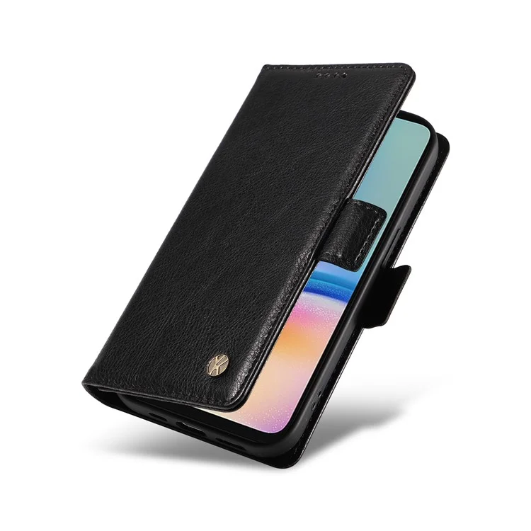 YIKATU YK-007 For Samsung Galaxy A54 5G Case Litchi Texture Wallet Stand Phone Cover - Black