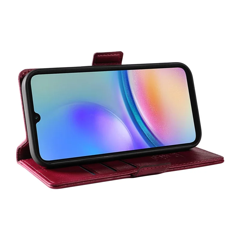 Yikatu YK-007 Pour Samsung Galaxy A15 4G / A15 5G Buille Cuir Cuir + Tpu Magnétique Magnetique Couverture Téléphon - Vin Rouge