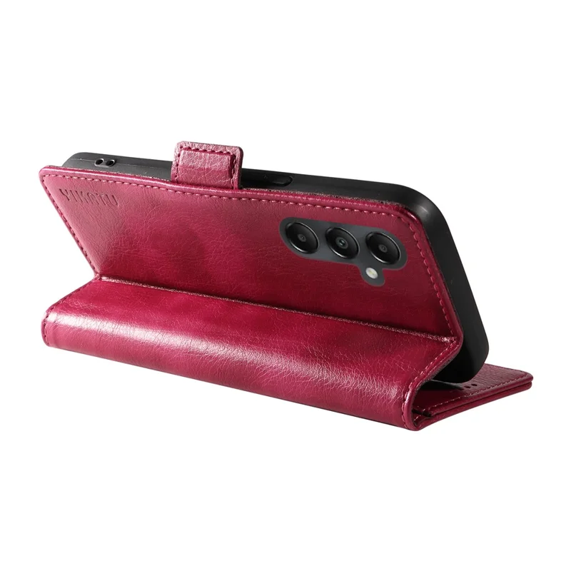 Yikatu YK-007 Pour Samsung Galaxy A15 4G / A15 5G Buille Cuir Cuir + Tpu Magnétique Magnetique Couverture Téléphon - Vin Rouge
