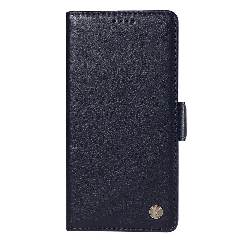 Yikatu YK-007 Para Samsung Galaxy A15 4G / A15 5G Case Willet Leather+TPU Close de Cierre Magnético Cubierta - Azul Marino
