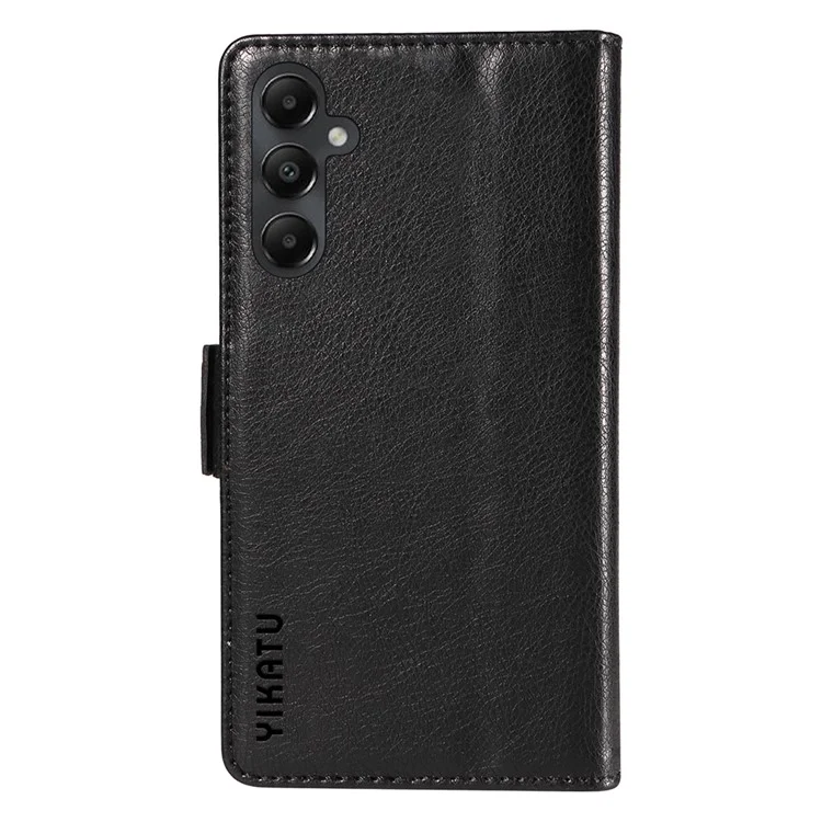 YIKATU YK-007 Para Samsung Galaxy A14 4G / 5G Caso Couro+TPU Carteira Capa de Telefone - Preto