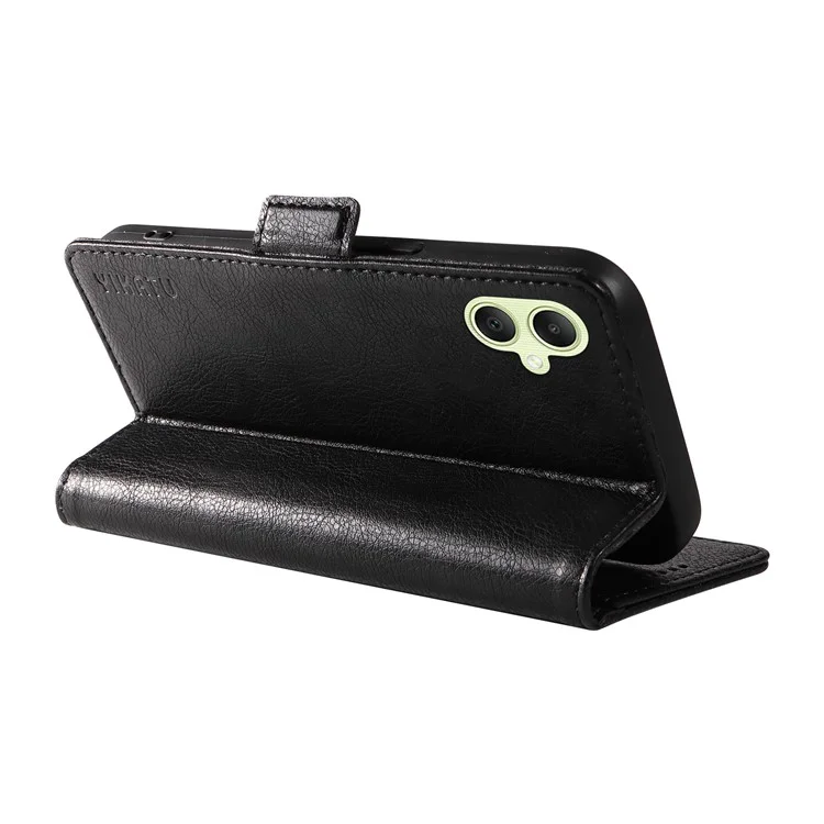 YIKATU YK-007 Para Samsung Galaxy A05 4G Capa de Couro Textura de Lichia Anti-Queda Capa de Telefone - Preto
