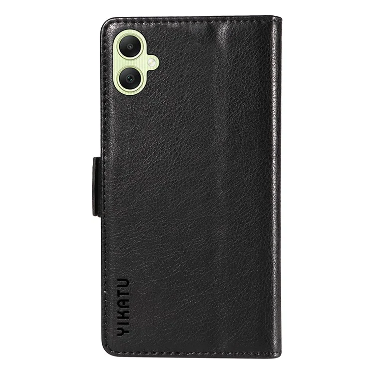 YIKATU YK-007 Para Samsung Galaxy A05 4G Capa de Couro Textura de Lichia Anti-Queda Capa de Telefone - Preto