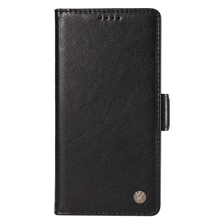 YIKATU YK-007 Capa para Motorola Moto G54 5G Textura de Lichia Capa de Telefone de Couro com Fecho Magnético - Preto