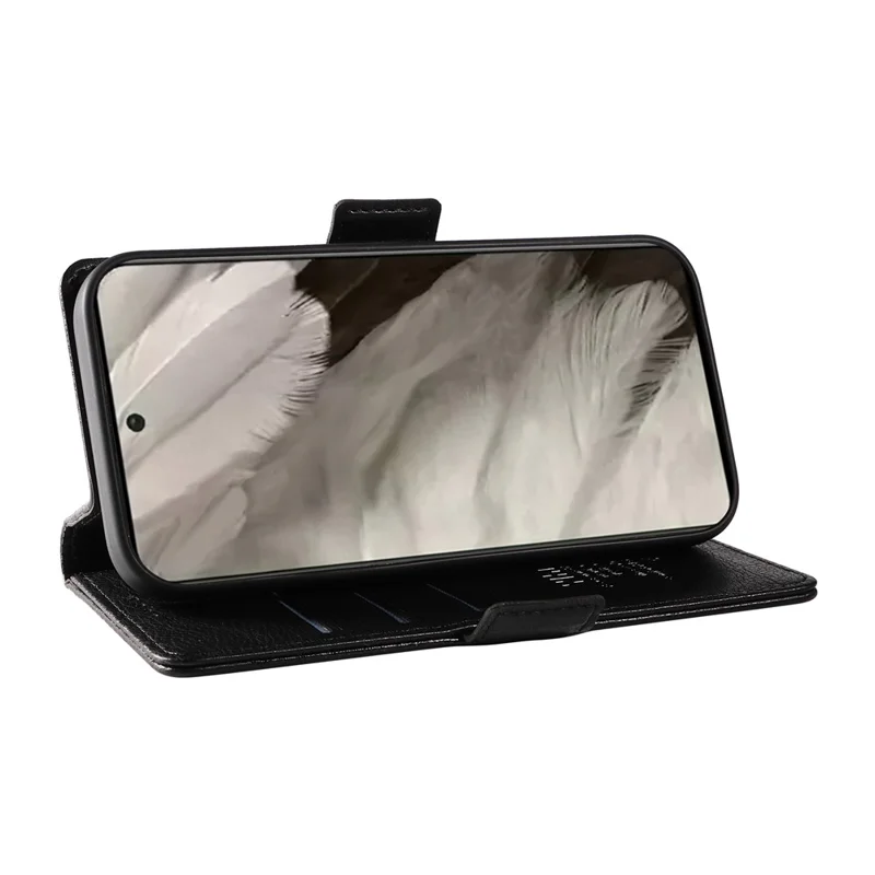 YIKATU YK-007 For Google Pixel 8 Leather Case Litchi Texture Dual Magnetic Clasp Phone Cover - Black