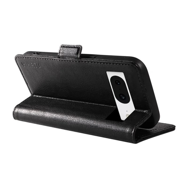 YIKATU YK-007 For Google Pixel 8 Leather Case Litchi Texture Dual Magnetic Clasp Phone Cover - Black