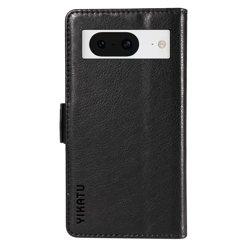 YIKATU YK-007 For Google Pixel 8 Leather Case Litchi Texture Dual Magnetic Clasp Phone Cover - Black