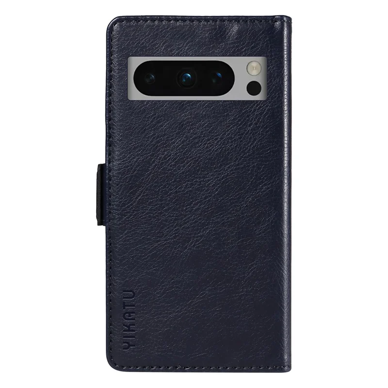 YIKATU YK-007 For Google Pixel 8 Pro Leather Phone Case Litchi Texture Wallet Cover - Black