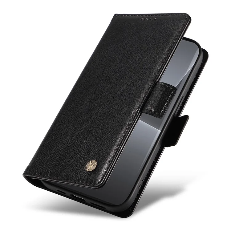 YIKATU YK-007 для Xiaomi 13 Lite / Civi 2 5G Чехол-кошелек из кожи + TPU - Черный