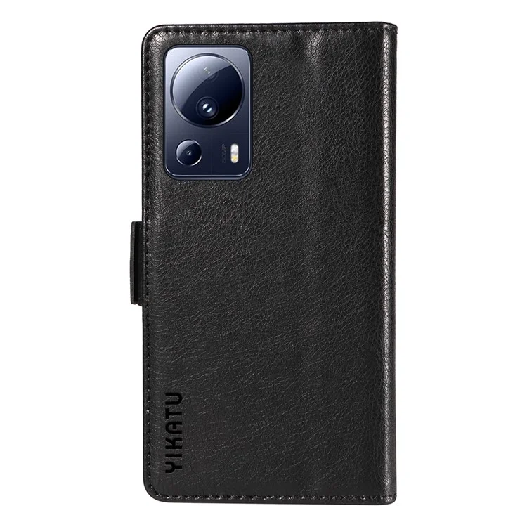 YIKATU YK-007 для Xiaomi 13 Lite / Civi 2 5G Чехол-кошелек из кожи + TPU - Черный