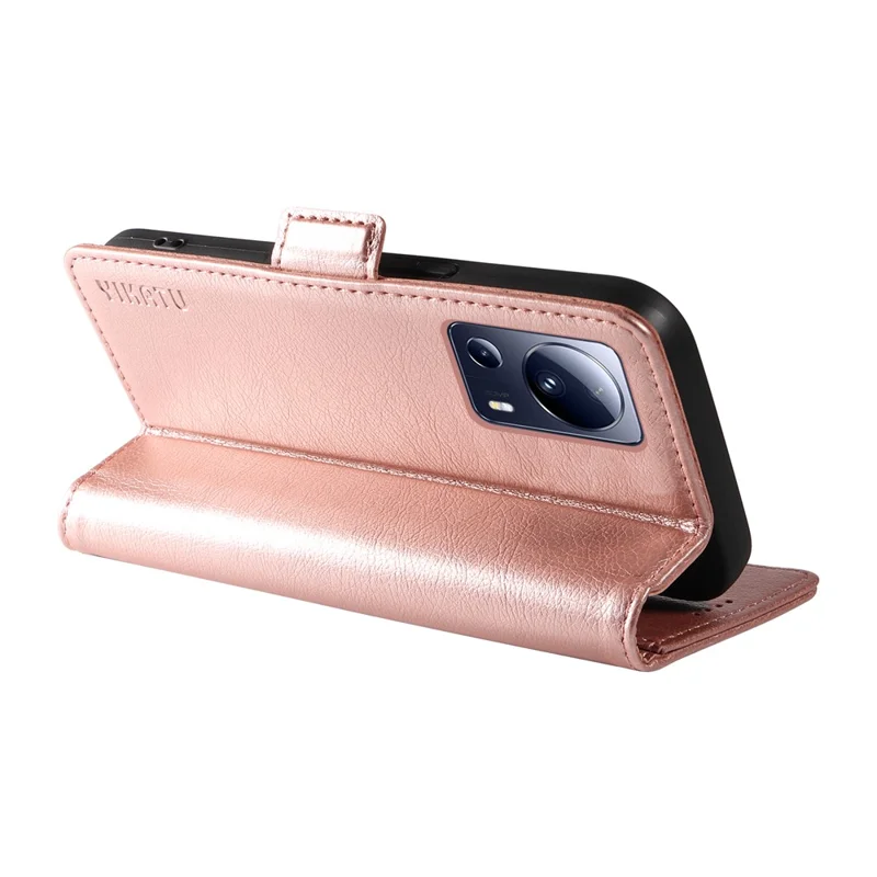 YIKATU YK-007 For Xiaomi 13 Lite / Civi 2 5G Case Wallet Leather + TPU Phone Cover - Rose Gold