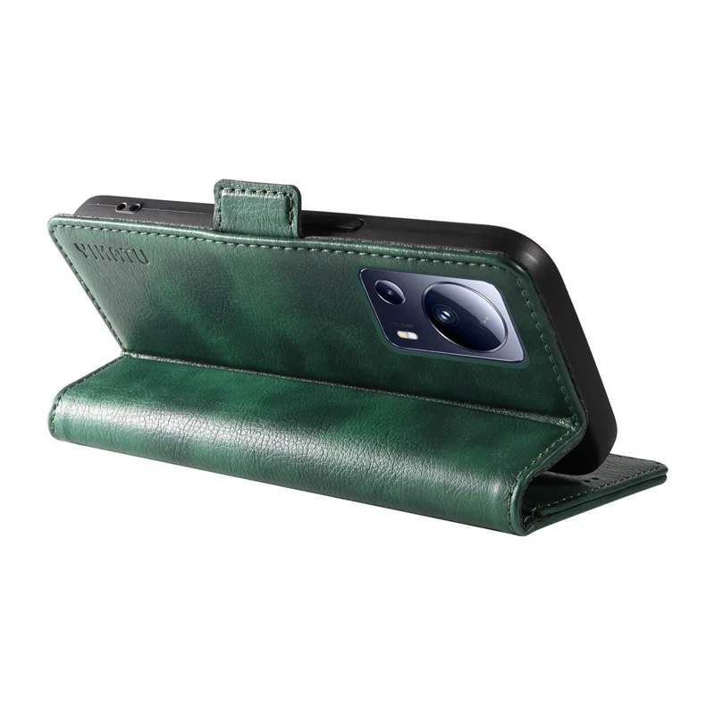 YIKATU YK-007 For Xiaomi 13 Lite / Civi 2 5G Case Wallet Leather + TPU Phone Cover - Green