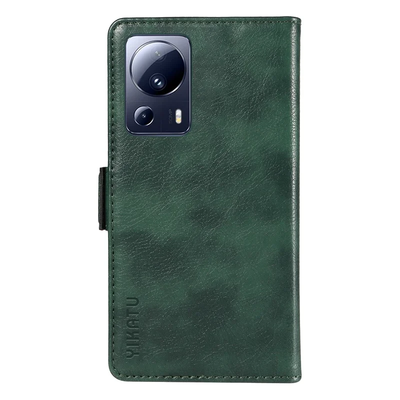 YIKATU YK-007 For Xiaomi 13 Lite / Civi 2 5G Case Wallet Leather + TPU Phone Cover - Green