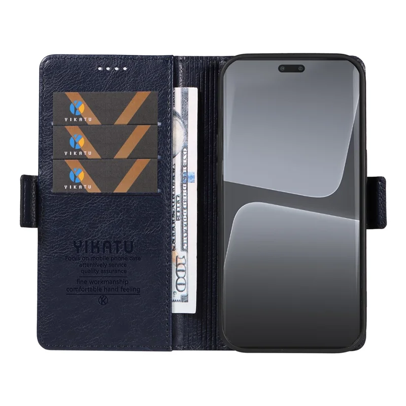 Yikatu YK-007 Для Xiaomi 13 Lite / Civi 2 5G Case Wallet Leather + TPU Phone Cover - Темно-синий