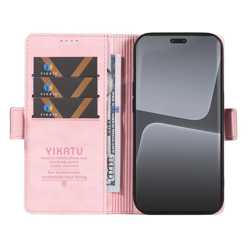 Yikatu Yk-007 Para Xiaomi 13 Lite / Civi 2 5G Coloque de Couro + Tampa do Telefone TPU - Rosa