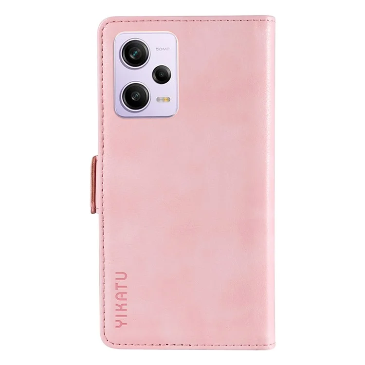 YIKATU YK-007 для Xiaomi Redmi Note 12 Pro 5G / 12 Pro Speed 5G / Poco X5 Pro 5G Кожаный чехол для телефона - Розовый