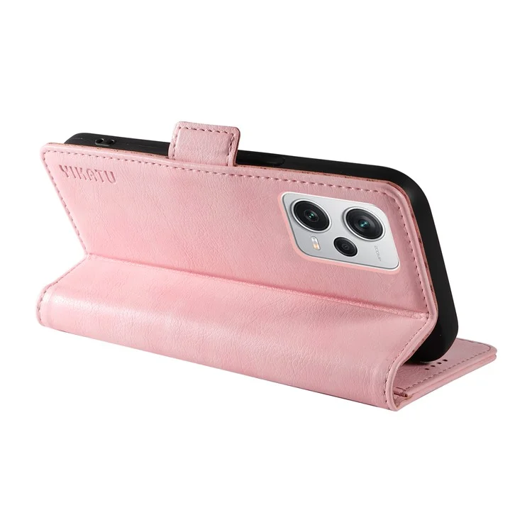 YIKATU YK-007 For Xiaomi Redmi Note 12 Pro+ 5G Case PU Leather Phone Cover with Wallet - Pink